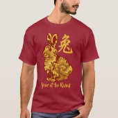 Faux Gold Year of the Rabbit T-shirt (Voorkant)