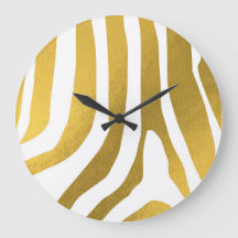 Faux Gold Zebra Print Stripes patroon
