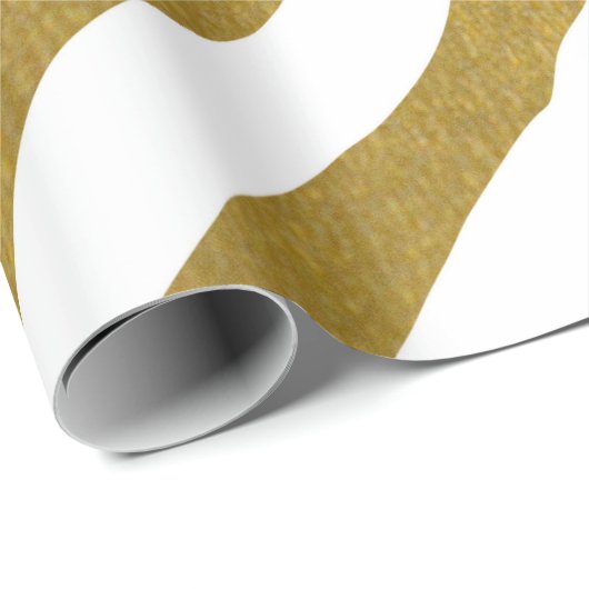 Faux Gold Zebra Print Stripes Pattern Cadeaupapier (Rol Hoek)