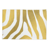 Faux Gold Zebra Print Stripes Pattern Kussensloop (Achterkant)