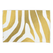 Faux Gold Zebra Print Stripes Pattern Kussensloop (Voorkant)