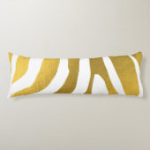 Faux Gold Zebra Print Stripes Pattern Lichaamskussen (Voorkant)