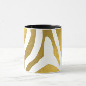 Faux Gold Zebra Print Stripes Pattern Mok (Midden)