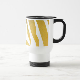 Faux Gold Zebra Print Stripes Pattern Reisbeker