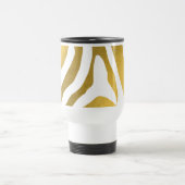 Faux Gold Zebra Print Stripes Pattern Reisbeker (Center)
