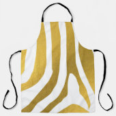 Faux Gold Zebra Print Stripes Pattern Schort (Voorkant)