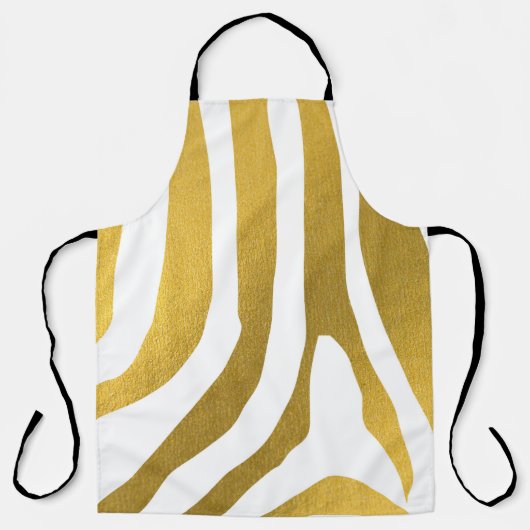 Faux Gold Zebra Print Stripes Pattern Schort (Voorkant)