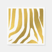 Faux Gold Zebra Print Stripes Pattern Servet (Voorkant)