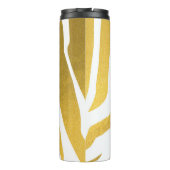 Faux Gold Zebra Print Stripes Pattern Thermosbeker (Achterkant)