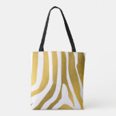 Faux Gold Zebra Print Stripes Pattern Tote Bag (Achterkant)