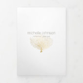 Faux Gold Zee Fan Koraal Interieur Design Brochure Drieluik Kaart (Cover)