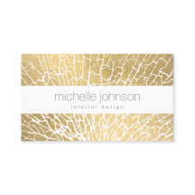 Faux Gold Zee Fan Koraal Patroon