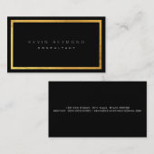 faux Gold zwart pro standaard visitekaartje (Voorkant / Achterkant)