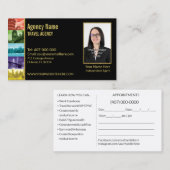 faux gold zwarte eigen foto reisagent visitekaartje (Voorkant / Achterkant)