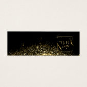 Faux Gold zwarte Glitter logo Oorbel Display Kaart (Voorkant)