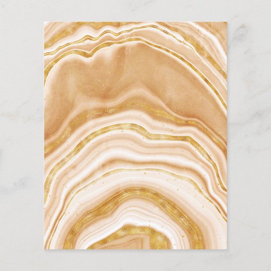 Faux Golden Agate 21st Birthday Invitation Flyer (Achterkant)