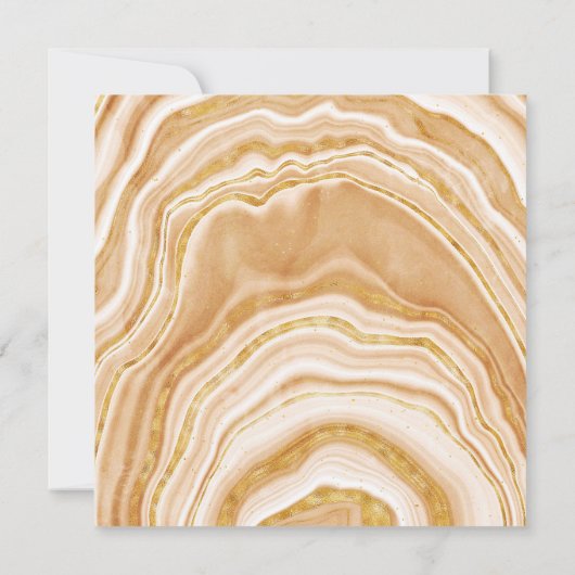 Faux Golden Agate 21st Birthday Kaart (Achterkant)