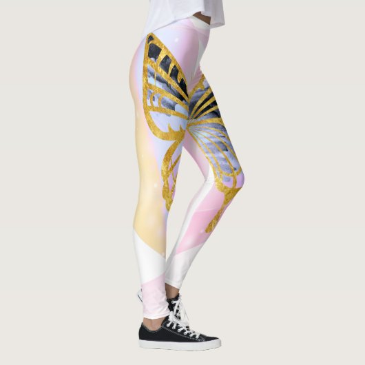 Faux Golden Butterfly Leggings (Rechts)