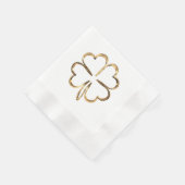 Faux Golden Clover Good Luck Servet (Hoek)