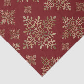 Faux Golden Folie sneeuwvlokken op rood (geen echt Tissuepapier (Detail)