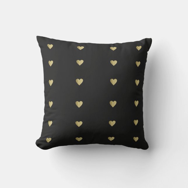 faux golden love harten buitenkussen (Voorkant)