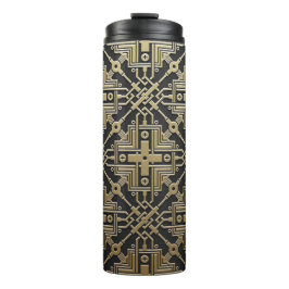 Faux Golden Metallic Pattern tumbler Thermosbeker