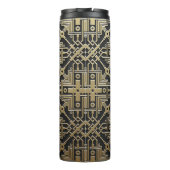 Faux Golden Metallic Pattern tumbler Thermosbeker (Achterkant)