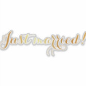 Faux-golden net getrouwd sticker (Voorkant)