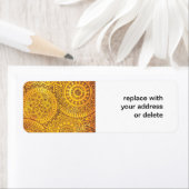 Faux Golden Suns patroon Etiket (Insitu)