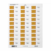 Faux Golden Suns patroon Etiket (Full Sheet)