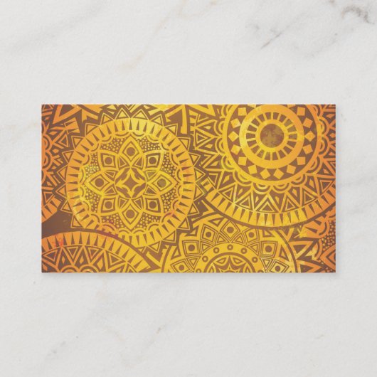 Faux Golden Suns patroon Visitekaartje (Voorkant)