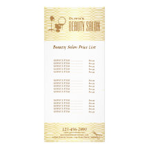 Faux Golden Wave Make-up Schoonheidssalon prijslij