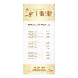 Faux Golden Wave Make-up Schoonheidssalon prijslij Reclamekaart