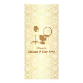 Faux Golden Wave Make-up Schoonheidssalon prijslij Reclamekaart (Achterkant)
