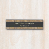 Faux Golden Wood Professional Name Bord Deurbordje (Voorkant)