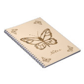 Faux Golden Yellow Folie, kijk Butterflies en teks Notitieboek (Rechterzijde)