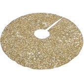 Faux Golden Yellow Glitter Texture Kijk Grafisch Kerstboom Rok (Gekanteld)