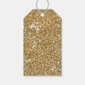 Faux Golden Yellow Glitter textuur - Dank u wel Cadeaulabel (Achterkant)