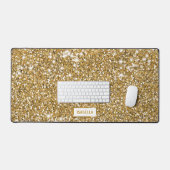 Faux Golden Yellow Glitter textuur, kijk met naam Bureaumat (Keyboard & Muis)