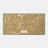 Faux Golden Yellow Glitter textuur, kijk met naam Bureaumat (Voorkant)