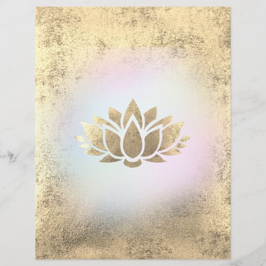 Faux golil lotus logo flyer (Achterkant)