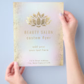 Faux golil lotus logo flyer (Hand)