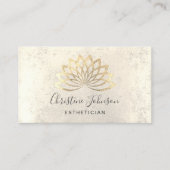 Faux golil lotus logo visitekaartje (Voorkant)