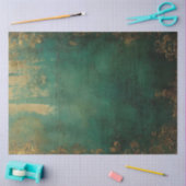 faux goud barok ornament smaragdgroen tissuepapier (Craft)