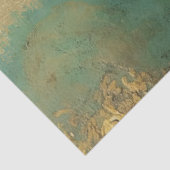 faux goud barok ornament smaragdgroen tissuepapier (Detail)