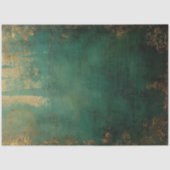 faux goud barok ornament smaragdgroen tissuepapier (Voorkant)