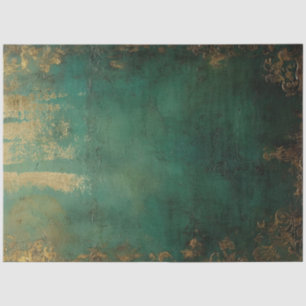  faux goud barok ornament smaragdgroen tissuepapier