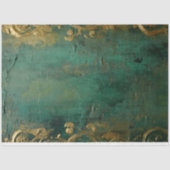 faux goud barok ornament smaragdgroen tissuepapier (Voorkant)