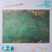 faux goud barok ornament smaragdgroen tissuepapier (Craft)