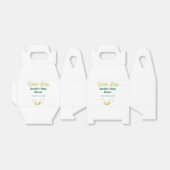 Faux goud bladgroen bos betoverd baby shower bedankdoosjes (Uitgevouwen)